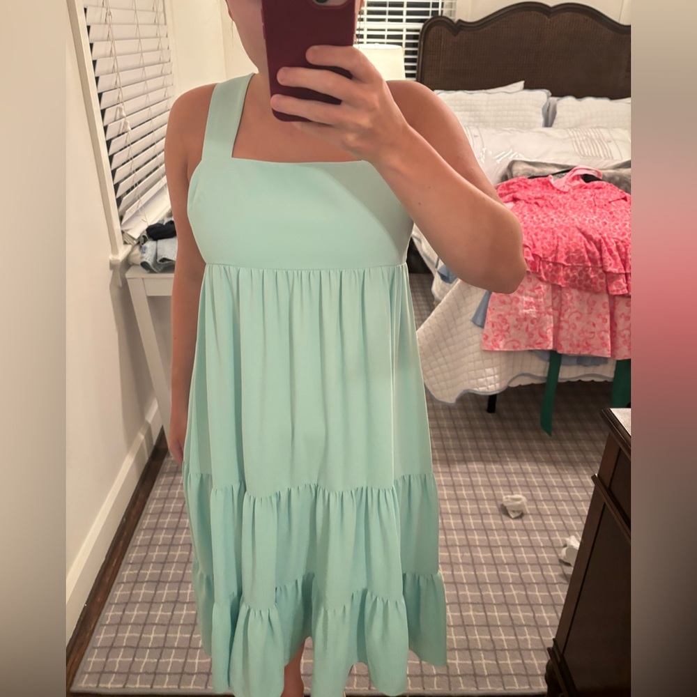 Amanda Uprichard One Shoulder Mint Dress